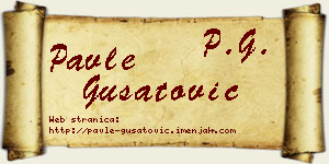 Pavle Gušatović vizit kartica